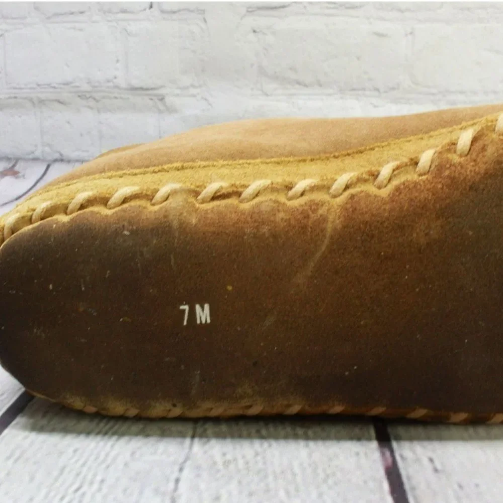 LL Bean Brown Suede Wicked Good Shearling Lined Slipper Ankle Boot Size 7 M - Picture 8 of 9